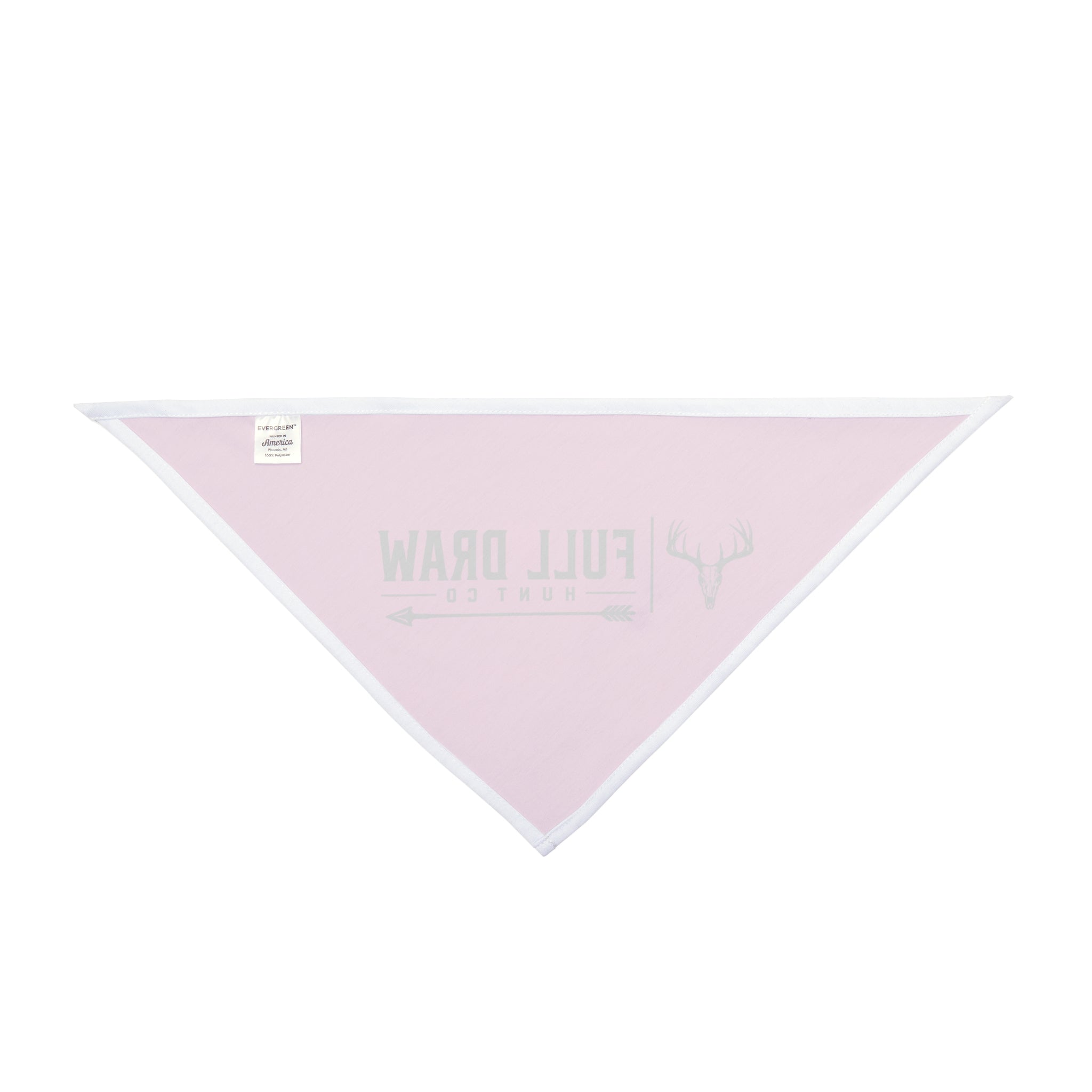 Full Draw Hunt Co. Pink Pet Bandana — Hunting Logo Dog & Cat Scarf