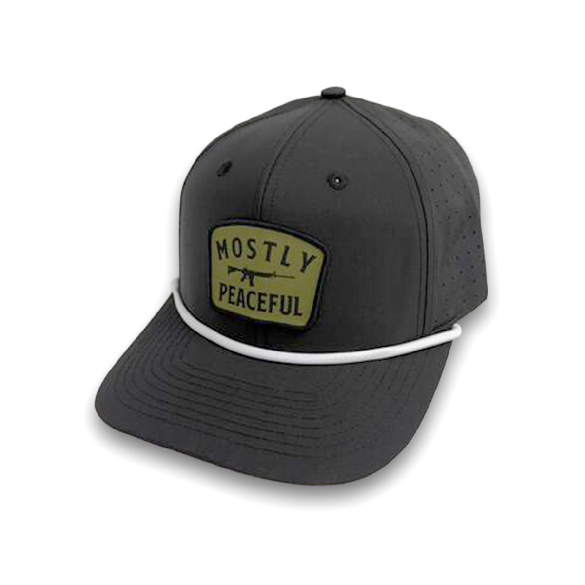 Mostly Peaceful Woven Patch Hat