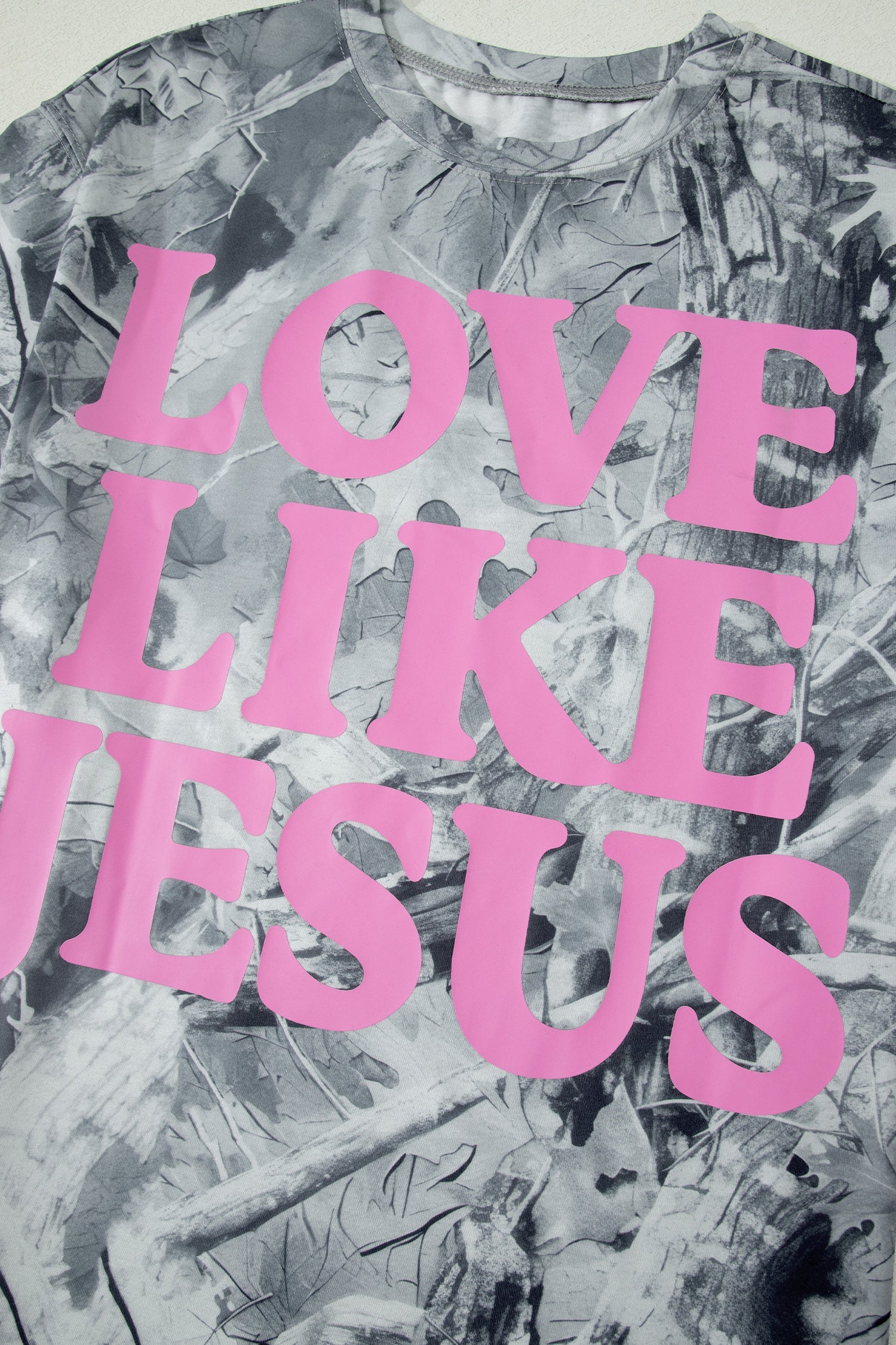 Love Like Jesus Camo Woodland Tee